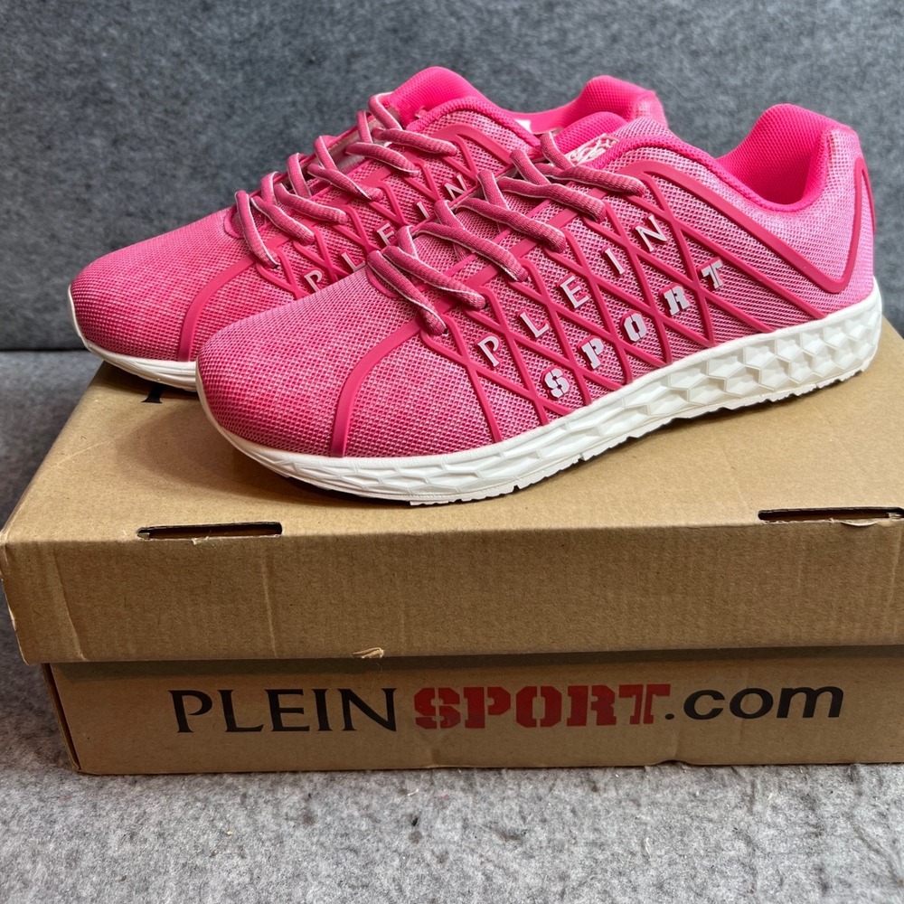 Plein Sport Philipp Plein Runner ICHI Pink Mesh Sneakers Womens Size 39 EU